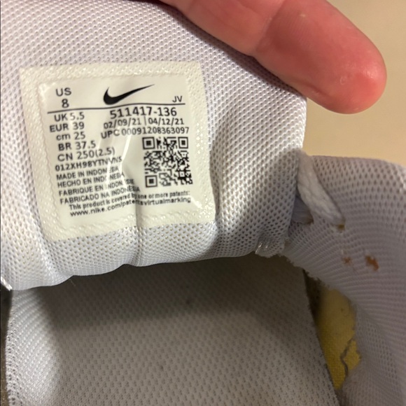 Nike White Black Teal Coral Accent Air Max Sneakers - Picture 9 of 9